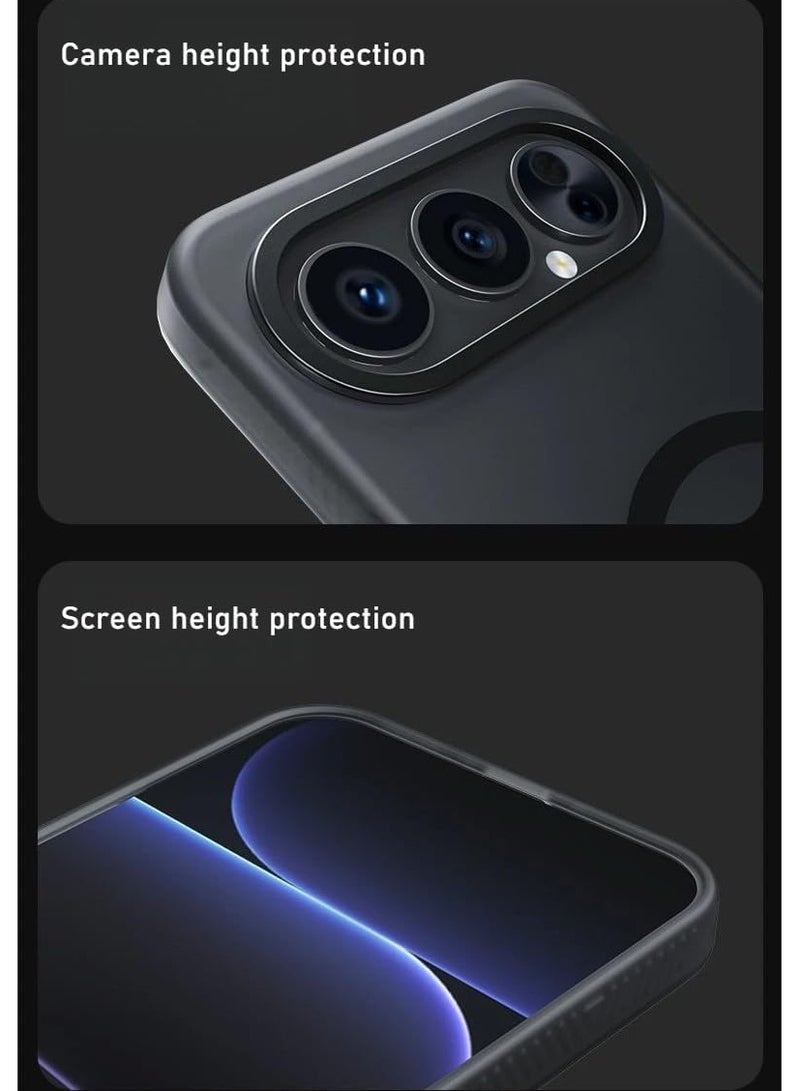 عام غطاء واقي بالرمل (Sandblasted) متوافق مع هاتف Honor Magic 8 Pro Air: غطاء مقاوم للصدمات والسقوط مع تثبيت مغناطيسي، يحتوي على وسائد هوائية مدمجة في جميع الزوايا الأربع. - Image 5